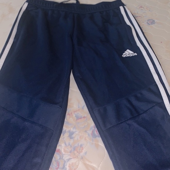 ADIDAS CLIMACOOL STRIPED TIRO 19 TRAINING SLIM FIT PANTS (DK BLUE WHITE) - Picture 5 of 6